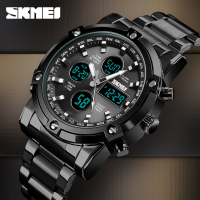 ความงามตลอดเวลา skmei1389 นาฬิกากันน้ำสายเหล็กหน้าปัดใหญ่นาฬิกาข้อมือผู้ชายนาฬิกากีฬาเคลื่อนไหวคู่ขายร้อน