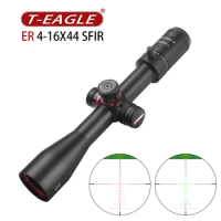 T-EAGLE ER 4-16X44SFIR Red Green illuminators Hunting Riflescope Side Parallax Wheel Lock Reset Tactical Optical Sights