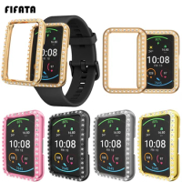 FIFATA PC Diamond Plating Protective Shell For Huawei Watch Fit Smart Watch Case Cover Accessories For Huawei Fit Watch Case