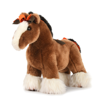 HERMES Hermy plush horse PPM 可愛小馬絨毛玩偶擺飾-中型/棕色