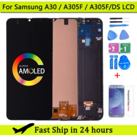 Super Amoled For Samsung A30 LCD Display with Touch Screen Digitizer Assembly A305/DS A305FN A305G A305GN A305YN LCD