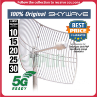 SkyWave MIMO Parabolic Grid Antenna 2x30dbi 1700-3800Mhz Huawei 4G 5G Wifi Internet Lowest Price Na