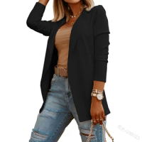 Autumn Winter Slim Blazer for Women 2023 Casual Office Lady Fashion Long Sleeve Lapel Collar Jacket Coat Suit Vintage Outwear