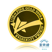 童樂繪金飾 開運福鹿金幣1/10 oz  (升官、晉祿、開運、增財投資保值 送禮自用 )