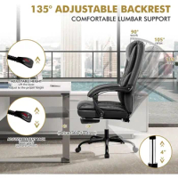 Office chair with foot pedal, ergonomic administrative office chair, home office desk and chair, with lumbar support