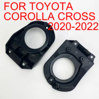 Front Bumper Fog Lights Lamp Mount Brackets Frame Kit For Toyota Corolla Cross 2020 2021 2022 Passenger &amp; Driver Side ABS Black