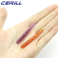 Lot 20 Cerill 0.8 g 60 mm Centipede Worm Baits Sea Earthwrom Soft Fishing Lure Jig Trout Maggot Carp Grub Artificial Bass Pike