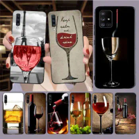 On red bottle Wine glass Phone Cover For samsung Galaxy A53 A52S A11 A14 A13 A21S A24 A32 A33 A34 A40 A41 A50 A51 A71 A73 case