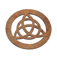 Wooden Celtic Knot Board Game Altar Crystal Base Ceremony Table Coasters Decorations Wall Hanging Witchcraft supplies