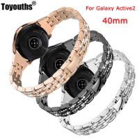 Toyouths Metal Crystal Diamond Band for Samsung Galaxy Watch 42mm Bracelet Wristband Women Strap for Galaxy Watch Active2 40mm
