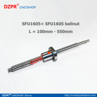 2024Y SFU1605 RM1605 Rolled Ball screw with Ballnut + end machined 100mm 150mm 200mm 250mm 300mm 500mm 550mm 400mm