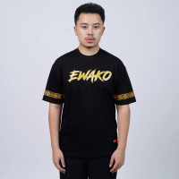 Kaos PSM Makassar Ewako V1 Warna Hitam Bajiki Katun Lembut