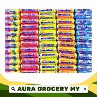 (10 Pcs) MINI MENTOS Roll Assorted Chewy Candy Sweets Mint/Strawberry/Orange/Lemon/Rainbow Snack Can
