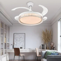 42/48inch Multiple design colors available high-quality wholesale price invisible chandelier LED ceiling fan with light