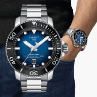 TISSOT天梭 官方授權 Seastar 2000 600米 海洋之星 潛水機械腕錶 女神節 46mm/T1206071104101