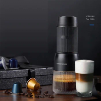2024 New 12V Portable Mini Smart Capsule Outdoor Camping Pod Handpress Coffee Maker Espresso Machine For Car Nespresso
