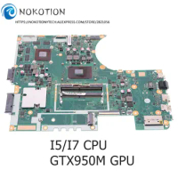 NOKOTION N752VX Mainboard REV 2.0 For ASUS Vivobook Pro N752VXK N752VW N752VX N752V Laptop Motherboard I5/I7 CPU GTX950M GPU