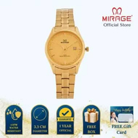 Mirage Jam Tangan Wanita Analog 8708 L Gold Original Stainless Plat Gold