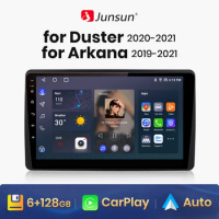 Junsun V1 AI Voice Wireless CarPlay Android Auto Radio for Renault Duster HM 2 2020 2021 Arkana 2019-2021 4G Car Multimedia GPS