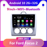 For Ford Focus 2 Mk 2 2004 2005 - 2011 Car Radio Multimedia Video Player Navigation stereo GPS Android 10 No 2din 2 din dvd