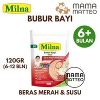MILNA Bubur Reguler 6+ 120gr / Bubur MPASI Bayi Anak / Makanan Bubur Instan Milna BANDUNG 6+ Beras M
