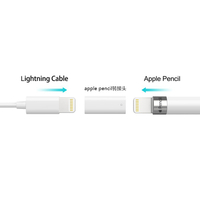 美人魚【雙母頭 Lightning】蘋果 Apple Pencil 充電轉換頭/充電頭/傳輸線轉接-ZY