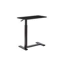 床邊氣動升降桌 - 黑色 | 可移動床邊沙發底小方桌 | 氣動升降機制