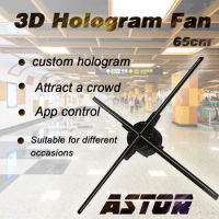 65CM 3D hologram fan hologram display 3D led fan custom hologram holographic effect advertising light wifi app control attract