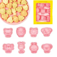 Bunny Biscuit Stamp Creative Animal Shapes Biscuit Mold Easy Use Dog Bunny Bear Tiger Lion Elephant Giraffe Shapes Cookie Cutter