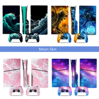 Decal Sticker for PS5 Slim Disc Skin Wrap for PS5 Slim Disc Full Protective Cover Console Skin for PS5 Slim