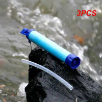3PCS Water Filter Portable Water Purifier Filter Water Purification Camping Supplies Outdoor Filter Straw Camping Equipment