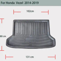 For Honda Vezel 2014 2015 2016 2017 2018 2019 Car Rear Trunk Mat Tailored Cargo Liner Boot Floor Tray Carpet Protector Mud Kick