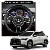 no brand Sarung Setir Mobil untuk Corolla Cross Cover Stir Mobil Corolla Cross Desain Sporty Kulit C
