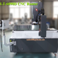 3.2kw Metal Cut CNC Machine Wood Routers Mini 6090 Cast Iron Machine Body Table Moving DDCS LT-6090D