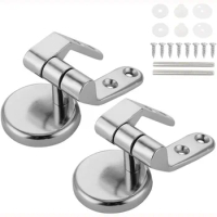 2Pcs Toilet Seat Hinge Flush Toilet Cover Mounting Connector Zinc Alloy Toilet Lid Hinge Mounting Fittings Replacement Parts