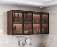 廚房吊櫃玻璃門定製櫥櫃實木浴室壁掛櫃陽臺儲物櫃墻壁櫃墻上櫃子