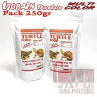 Makanan pakan pelet kura kura air turtle food brazil res pacman murah meriah multi color 125GR REPTI