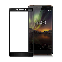 Xmart for Nokia 6 2018 超透滿版 2.5D 鋼化玻璃貼-黑
