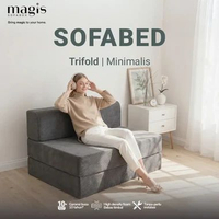 Sofa Bed Lipat 3 Magis Sofabox | Tebal 20cm | Sofabed Trifold Minimalis Nyaman Stone