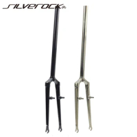 SILVEROCK 20" Chrome Steel Rigid Fork 1" 25.4mm V Brake for Minivelo Folding Bike Recumbent Bike Fork