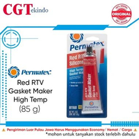 Permatex Red RTV High Temp Silicone Gasket Maker 85gr - Lem Paking Merah Tahan Panas Original USA - 