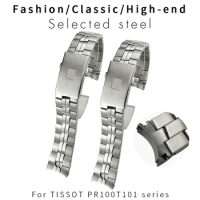 316L Solid Stainless Steel Watchband 20mm for Tissot T101 1853 T101408 T101410A Tissot PR100 Silver Metal Watch Strap