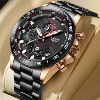LIGE Men Watch Top Brand Luxury Quartz Wristwatches Business Watch for Men Sports Luminous Waterproof Watch Men Reloj Hombre+Box