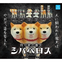 全套6款 日本正版 咱家的看門狗 地獄三頭柴 扭蛋 轉蛋 柴犬 三頭柴 地獄犬 三頭犬 Qualia - 372456
