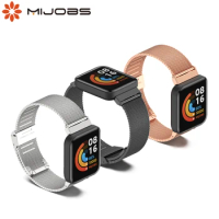 Strap for Xiaomi Redmi Watch 2 Lite Band Mi Watch Lite Bracelet Metal Wristbands Smartwatch Replacement for Poco Watch Strap