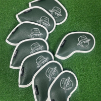 8 ชิ้น/เซ็ต MB Golf Iron Covers 2 สีกอล์ฟคลับครอบคลุม Headovers Wedges ครอบคลุม 5-9 ASP สีขาว/สีเขีย