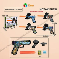 Mainan anak Glock water gel blaster Kotak Putih
