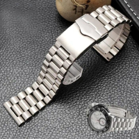 Stainless Steel Watch Band 22mm Bracelet Watchband For Tag Heuer Calera Diving F1 Series Watch Strap Solid Steel Silver Men's