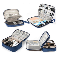 旅行收納袋 配件收納包 3C配件收納包 數據線數碼收納包充電器充電寶行動電源旅行包電子產品配件整理袋『ZW7685』
