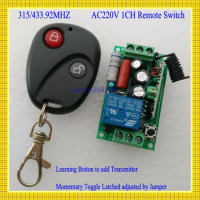 Wireless Remote Control Switch 220V 1CH Relay Remote ON OFF Light Lamp SMD Power Remote Lighting Switch Learning 315/433.92MHZ